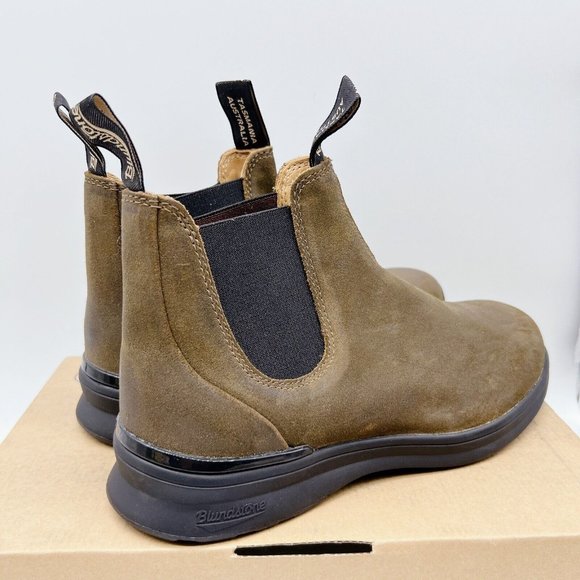 BLUNDSTONE BL 2142 Active Chelsea Boot Brown Black Suede Womens AU 8 US 11 - Picture 6 of 11